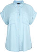 Short-sleeved shirt in lyocell (TENCEL™), Light blue denim, Packshot image number 0