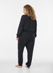 Jersey trousers with high waist and pockets, Black, Model image number 1