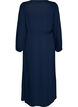 Maxi dress with a wrap-over neckline and long sleeves, Blue, Packshot image number 1