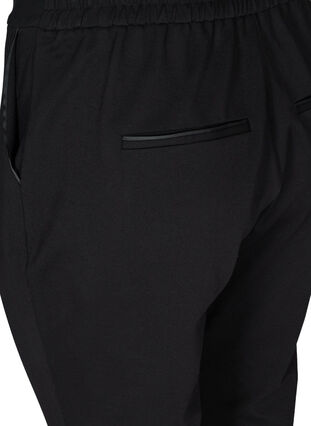Cropped plain trousers, Black, Packshot image number 3