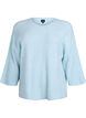 Loose knit with 3/4-sleeves, Light Blue, Packshot image number 0