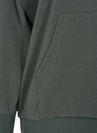 Sweatshirt with hood and pockets, Thyme, Packshot image number 3