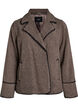 Teddy jacket with contrast details, Brown, Packshot image number 0