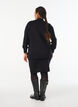 Short knit skirt with a wide waistband, Black, Model image number 2