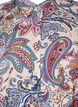 Paisley print viscose tunic with 3/4 sleeves, Sand Do. Paisley AOP, Packshot image number 2