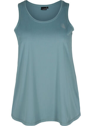 Plain-coloured sports top with round neck, Trooper, Packshot image number 0