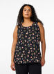 Sleeveless top with texture, Black, Model image number 0