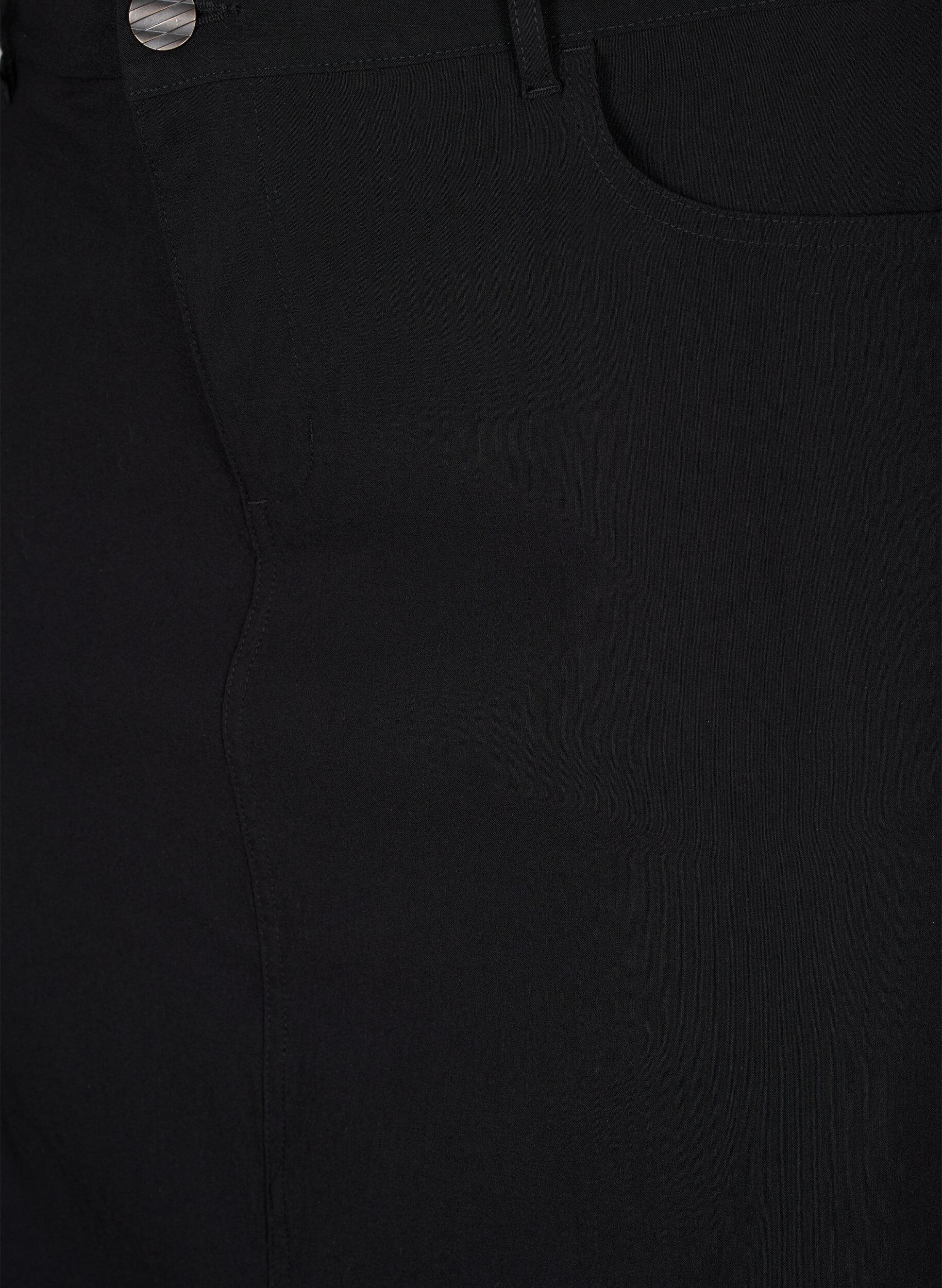 Zizzifashion Long skirt with slit in front, Black, Packshot image number 2