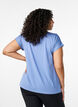 Solid-coloured workout T-shirt, Blue, Model image number 2