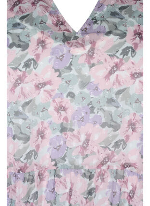 Tunic with 3/4 and floral print, Flower AOP, Packshot image number 2