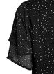 Chiffon blouse with polka dots and ruffle sleeves, Black, Packshot image number 3