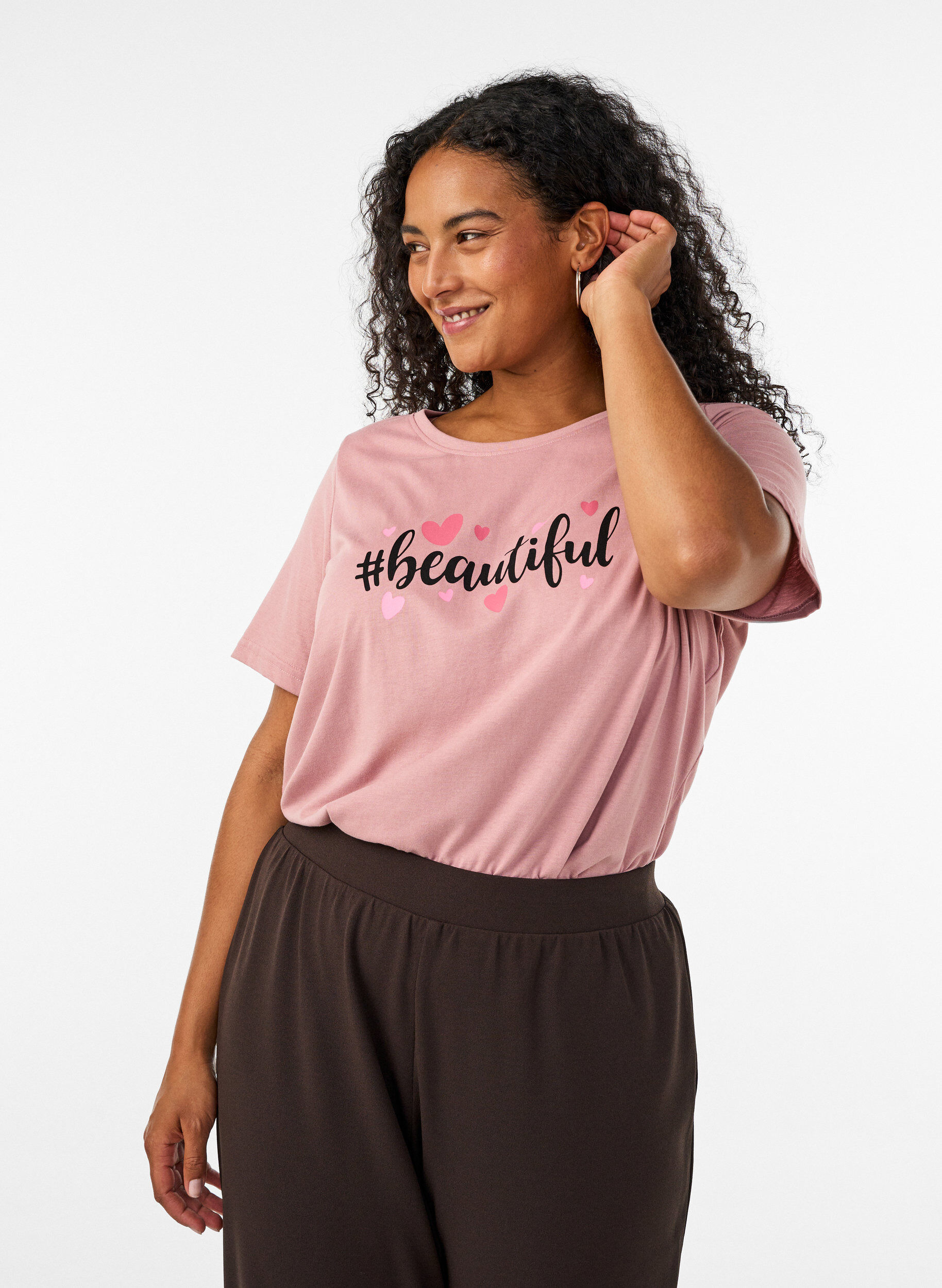 ZizzifashionT-shirt with motif, Red, Model image number 0