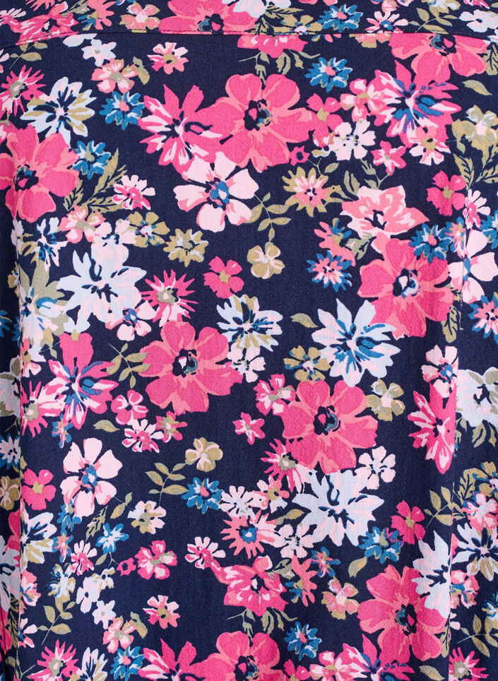 Short-sleeved cotton dress with print, Blue, Packshot image number 2