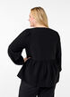 Viscose blouse with bows and long sleeves, Black White Bow, Model image number 1