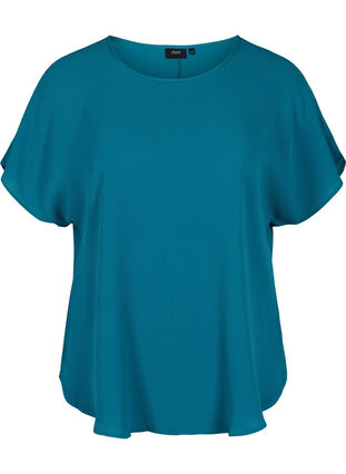 Blouse with short sleeves and a round neckline, Dragonfly, Packshot image number 0
