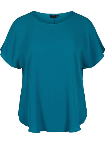 Blouse with short sleeves and a round neckline, Dragonfly, Packshot image number 0