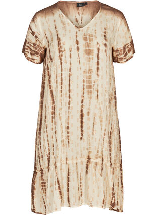 Short-sleeved printed dress, Off white comb, Packshot image number 0