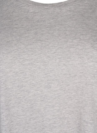 Short sleeved cotton blend t-shirt, Heather Grey Mél, Packshot image number 2