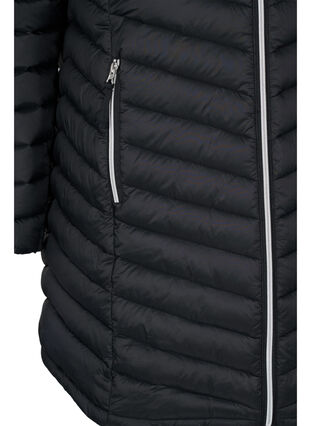 Lightweight jacket with pockets and detachable hood, Black, Packshot image number 3