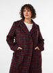 Checked coat with pockets, Red, Model image number 2