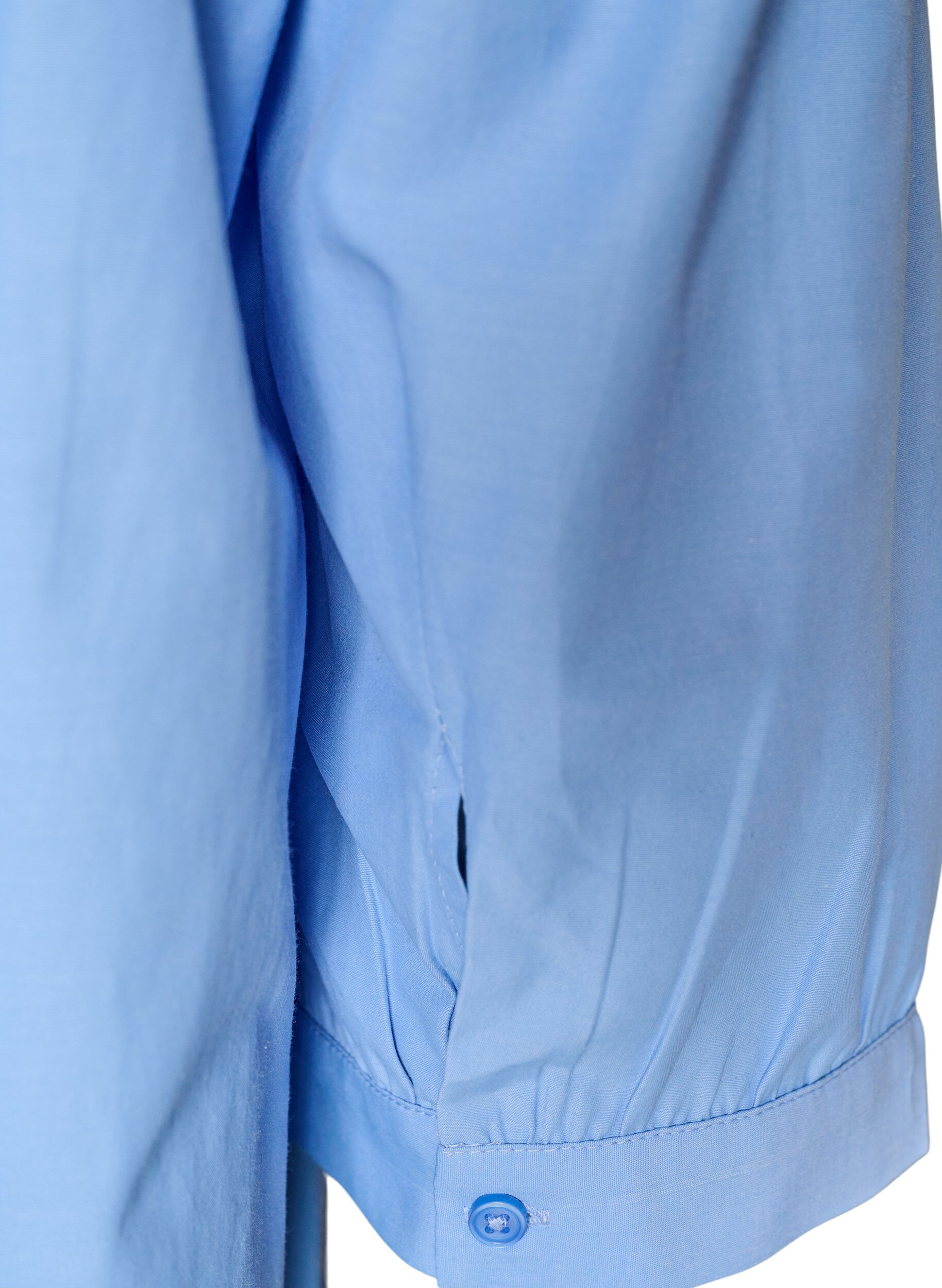 Zizzifashion Blouse with smock and 3/4 sleeves, Blue, Packshot image number 3