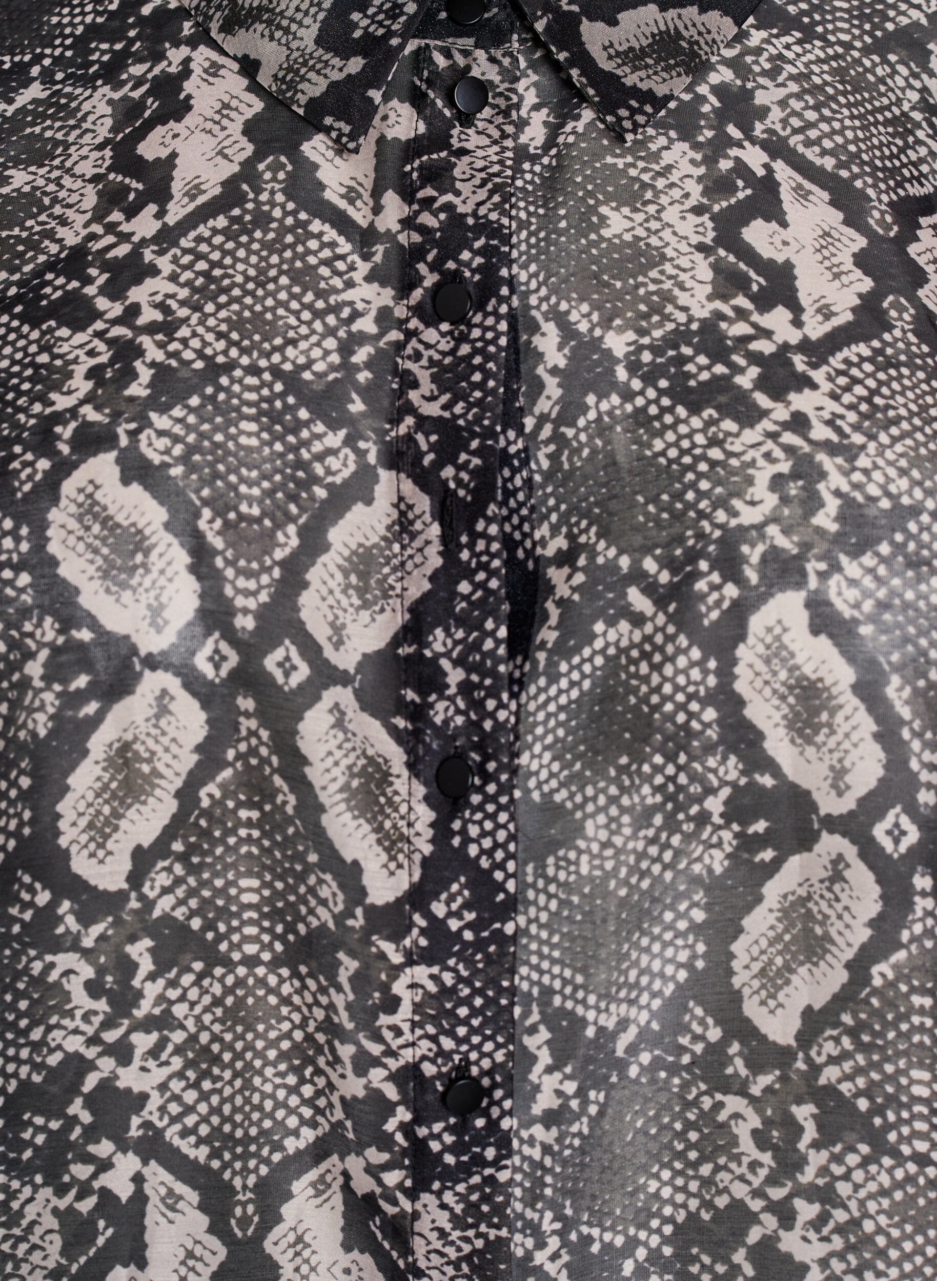 Zizzifashion Long-sleeved shirt with snake print, Dark Grey, Packshot image number 2