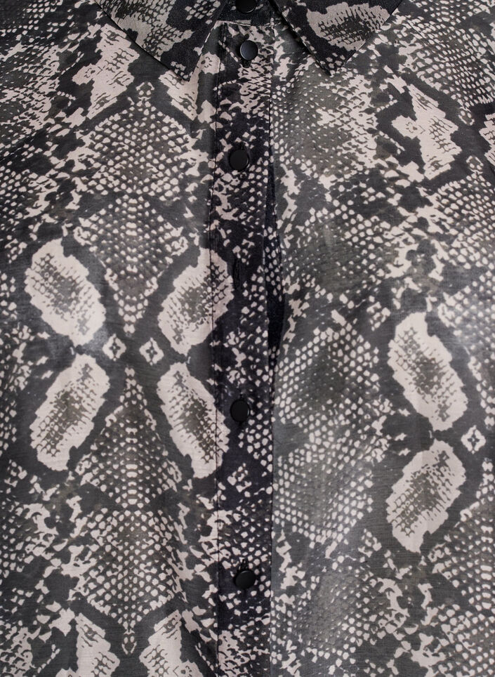 Long-sleeved shirt with snake print, Dark Grey, Packshot image number 2