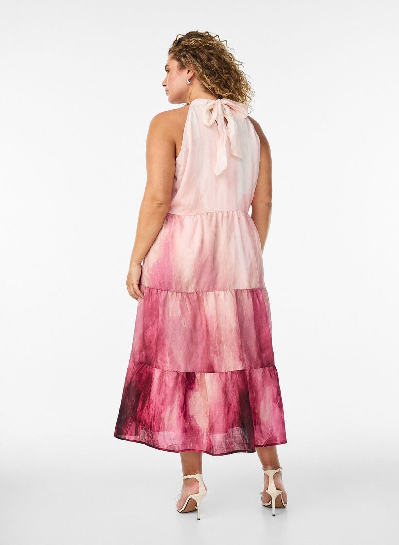 Midi halterneck dress, Rose, Model image number 1