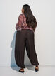 Balloon trousers with texture and an elasticated waist, Brown, Model image number 1