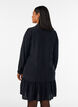 Short shirt dress with ruffle tier, Black, Model image number 2