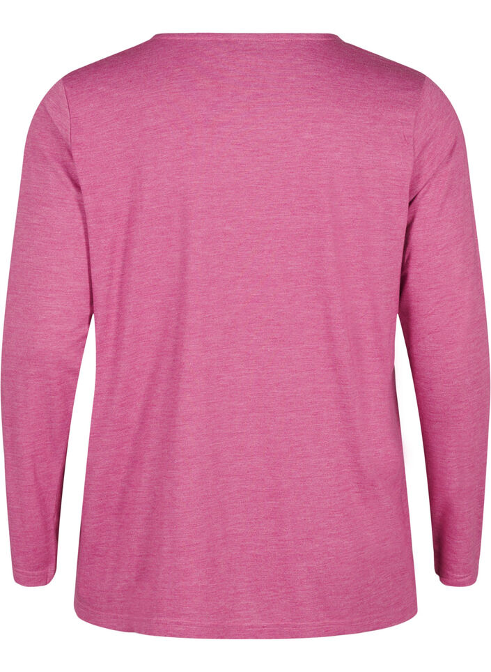 Long-sleeved T-shirt with round neck, Malaga Mel., Packshot image number 1