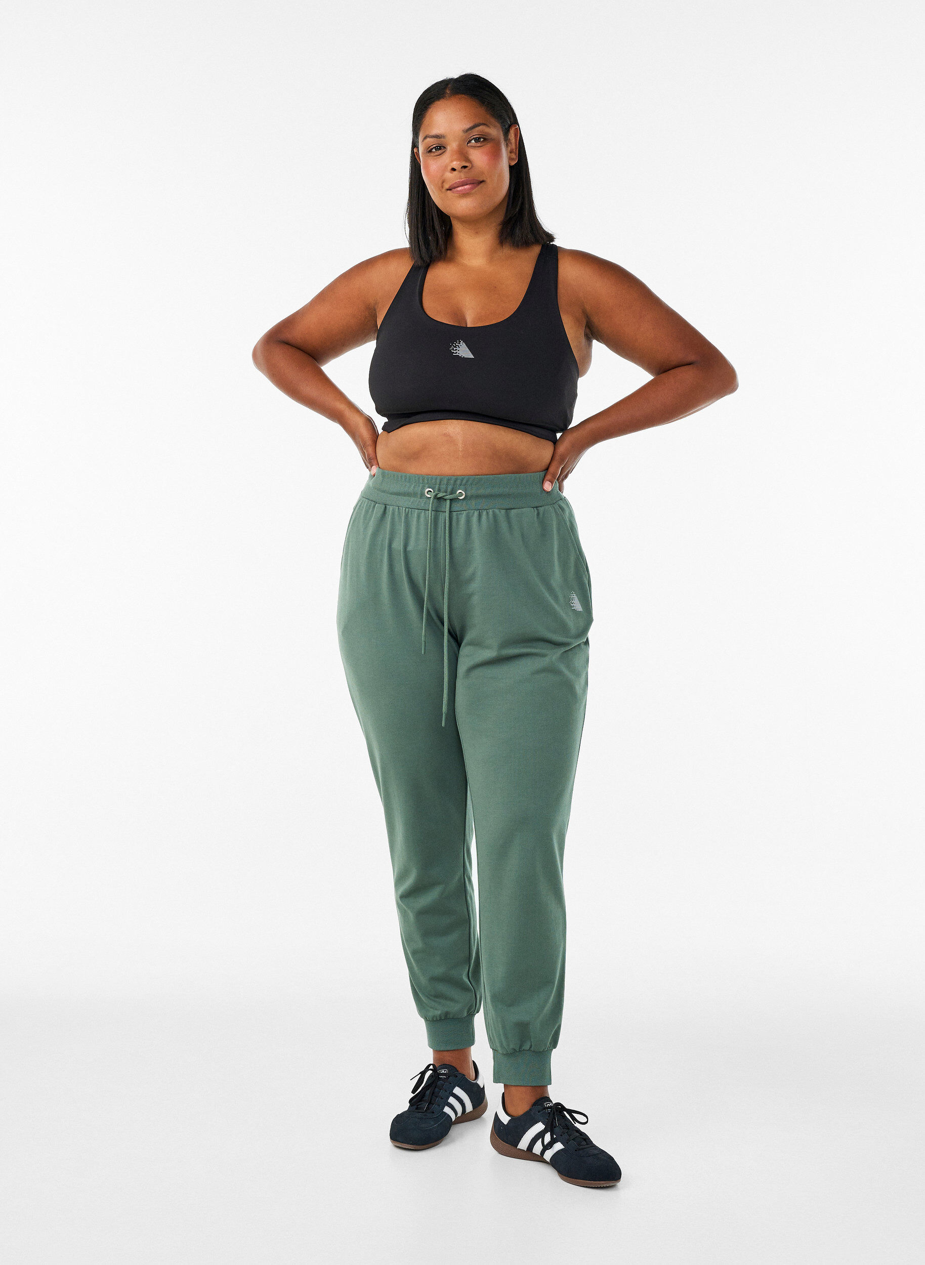 ZizzifashionLoose workout trousers with pockets, Green, Model image number 0