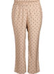 Trousers with polka dots and straight legs, Beige, Packshot image number 0