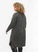 Ribbed Knit Dress with Turtleneck, Dark Grey Melange, Model image number 1