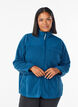 Fleece jacket with high collar and pockets, Blue, Model image number 0