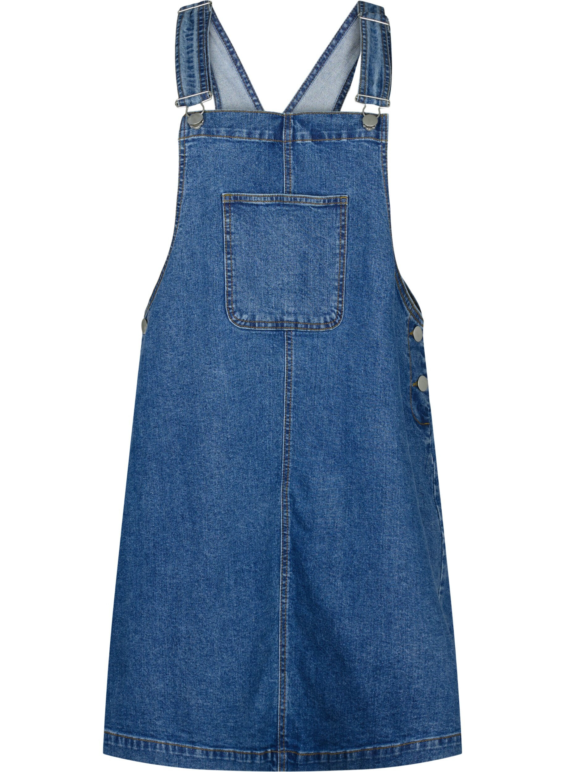 Denim dungaree dress