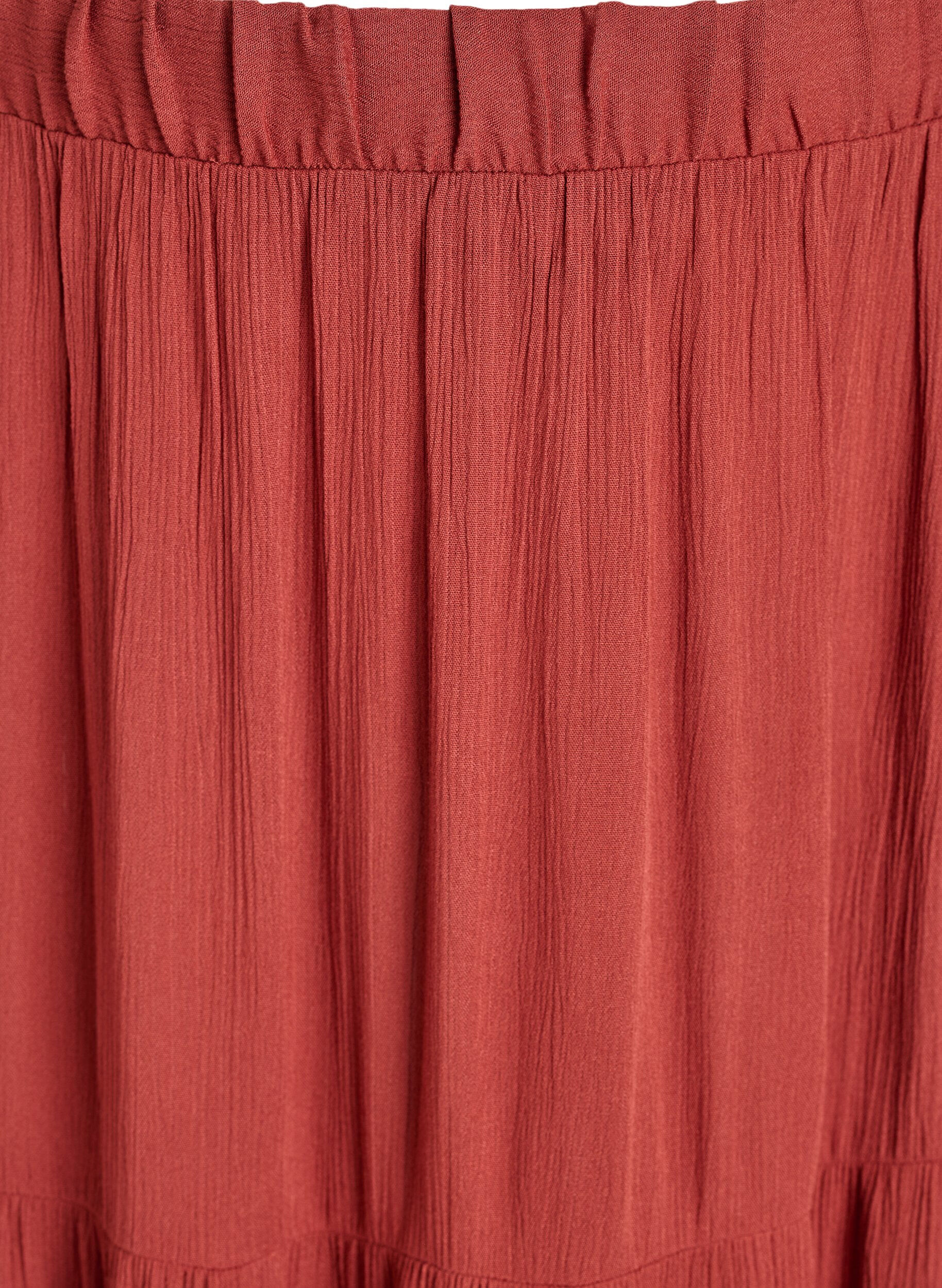ZizzifashionLong skirt with elasticated waist, Red, Packshot image number 2