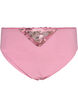 Tai briefs in microfiber with embroidered flowers, Rose, Packshot image number 0