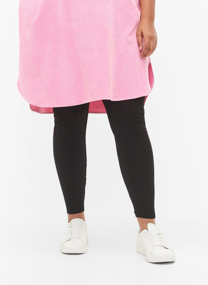 Leggings in cotton with lining, Black, Model image number 3