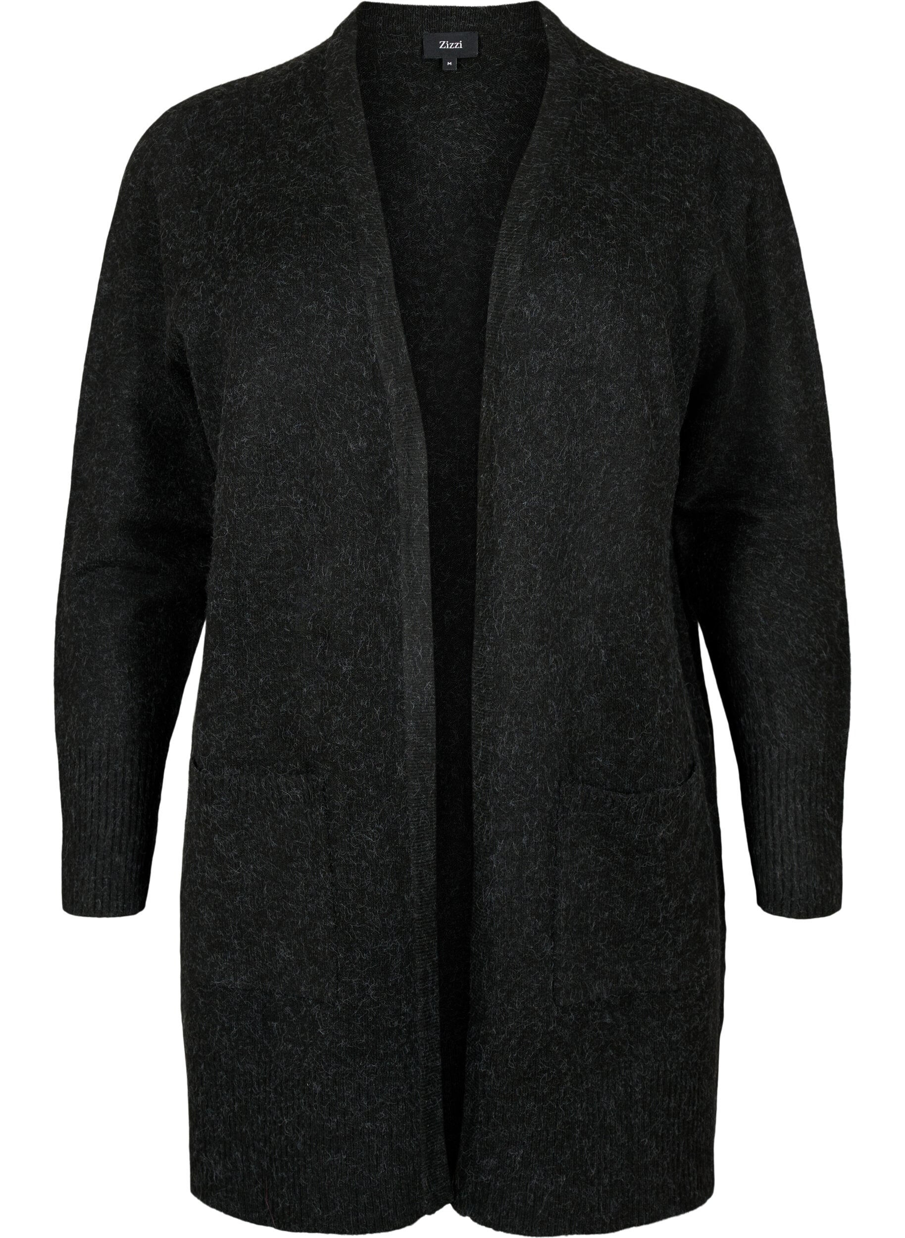 Ribbed Knit Cardigan with Pockets
