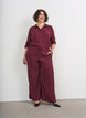 Trousers with textured stripes and straight legs, Red, Model image number 0