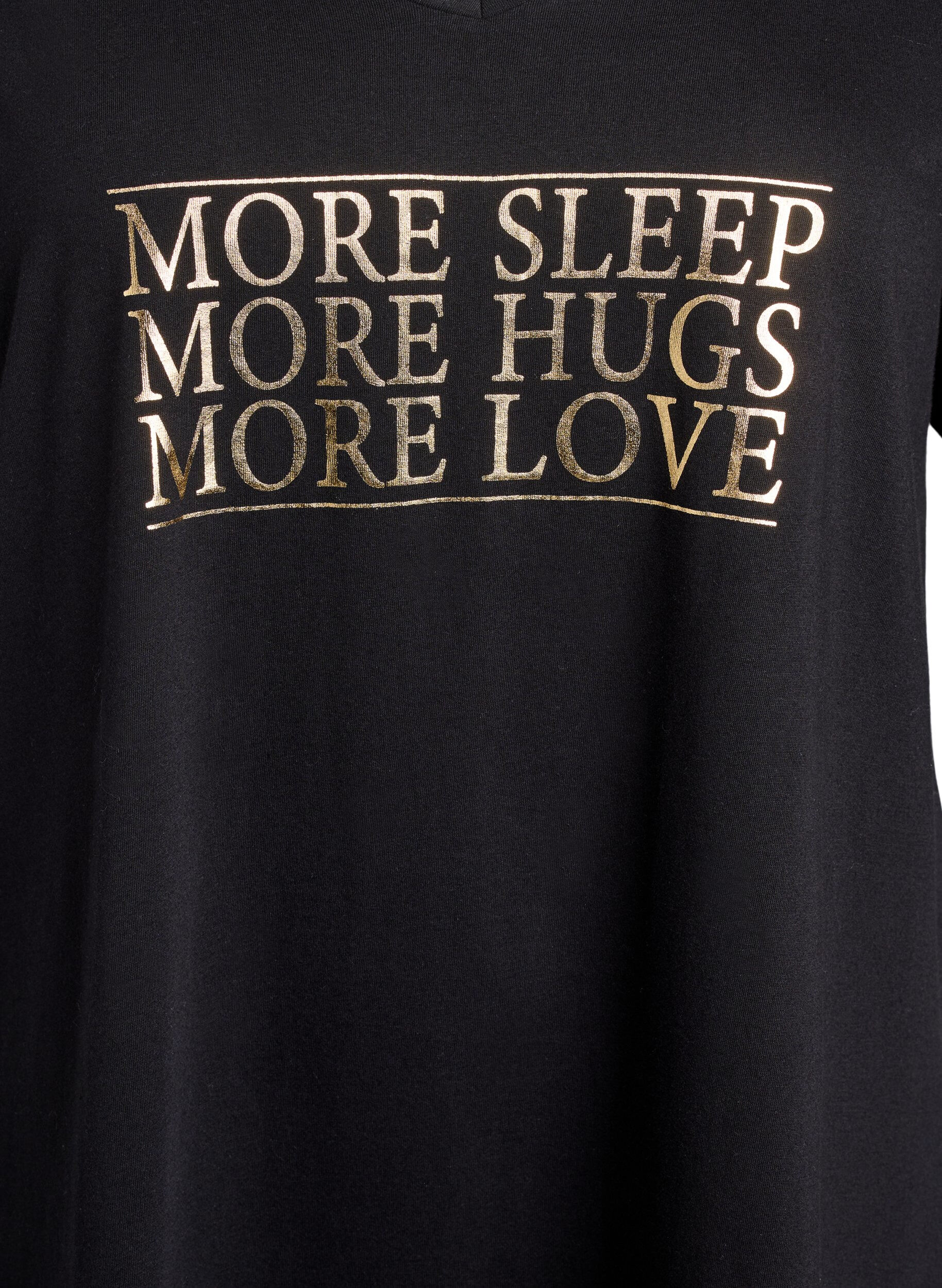 Zizzifashion Organic cotton nightgown with v-neck, , Packshot image number 2