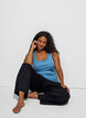 Top with lace trim, Blue, Model image number 0