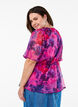 Floral chiffon blouse with short sleeves, Red, Model image number 2