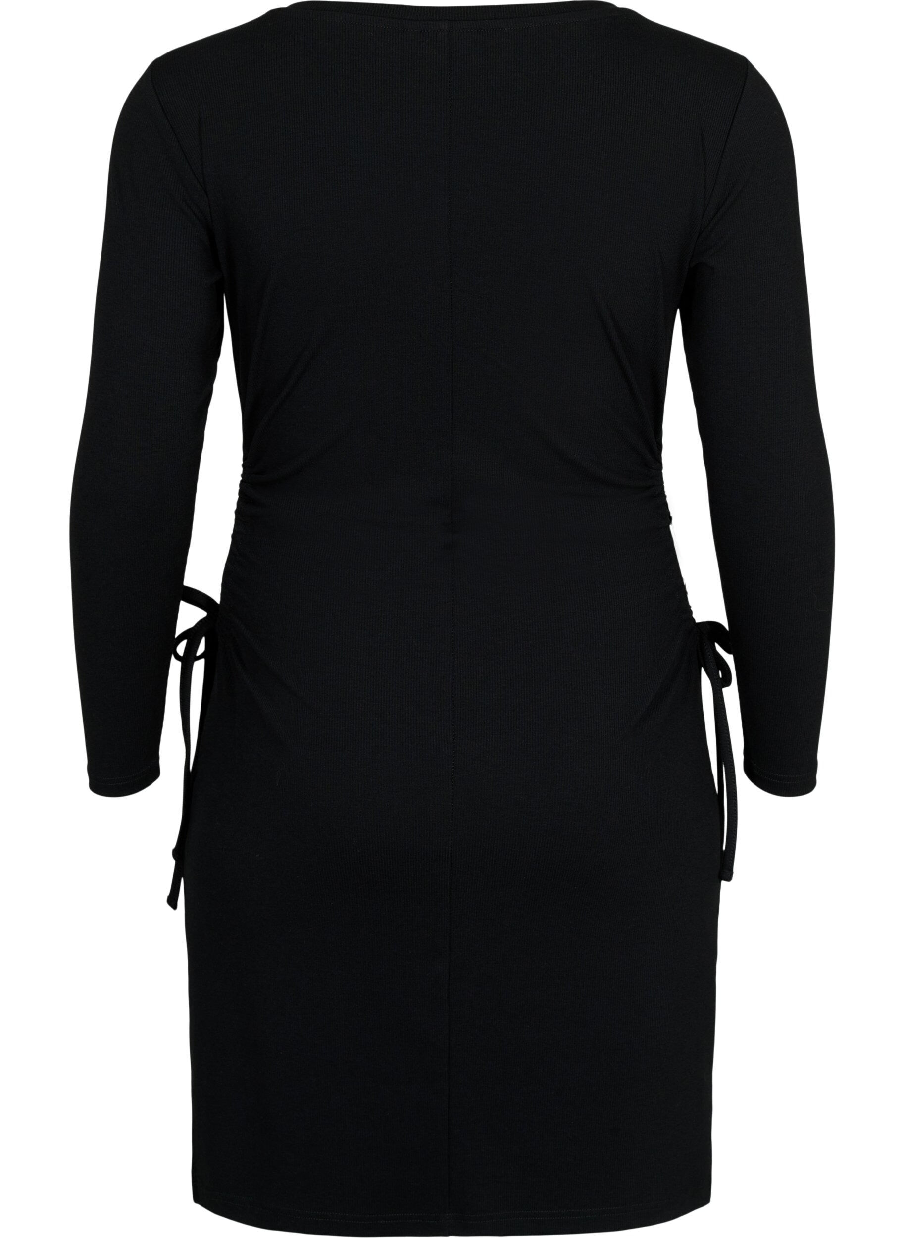 Zizzifashion Close fitted dress with cut-out, Black, Packshot image number 1