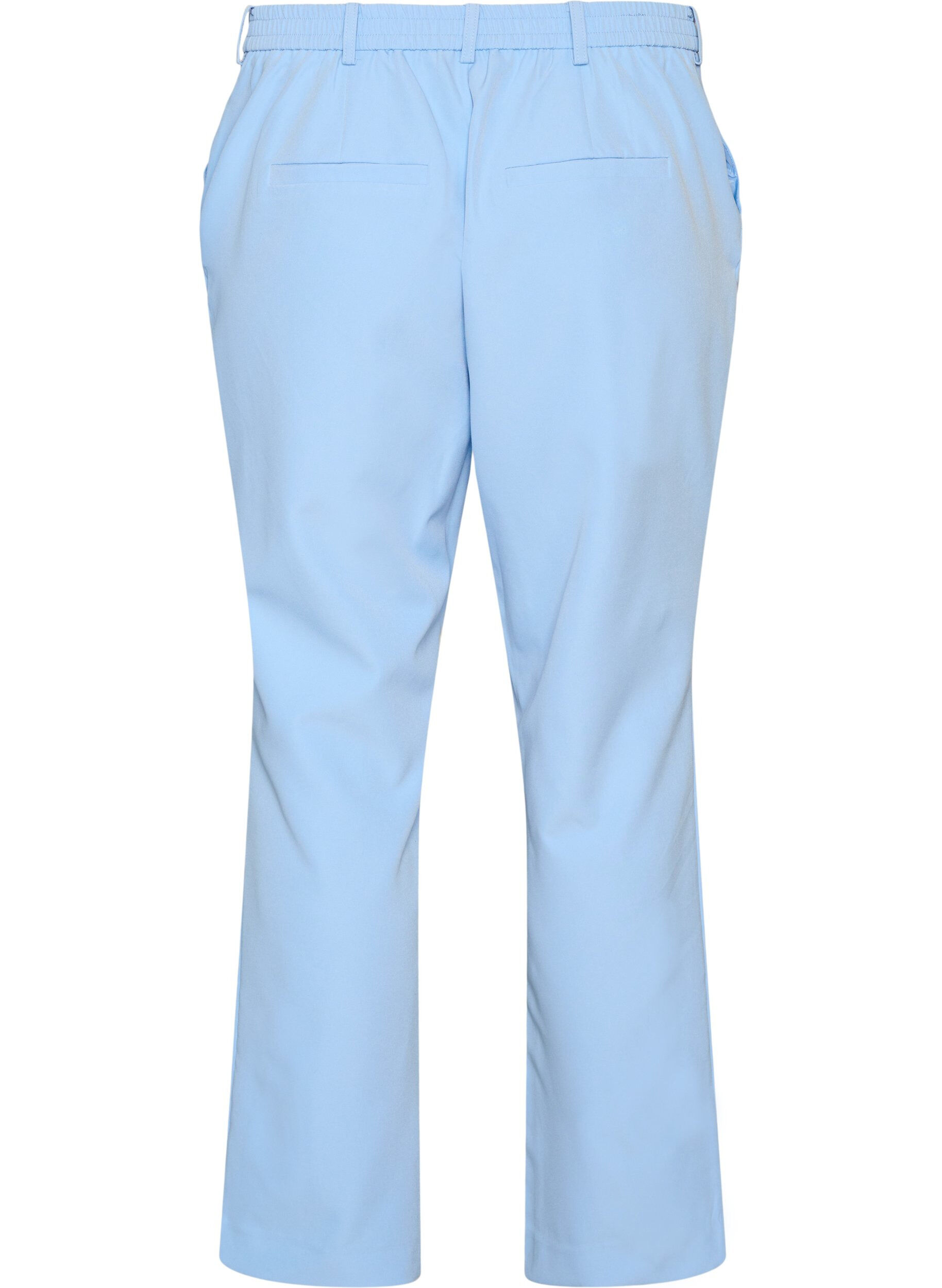 Zizzifashion Trousers with pockets and straight legs, Light Blue, Packshot image number 1