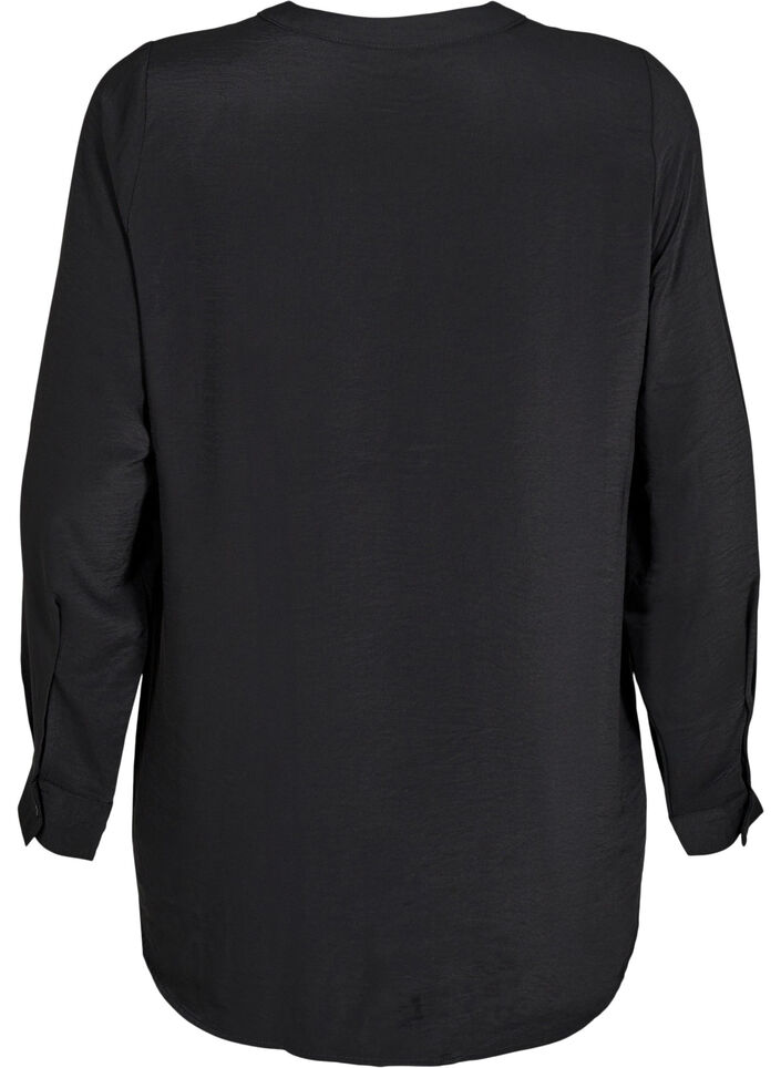 FLASH - Shirt blouse with long sleeves, Black, Packshot image number 1