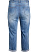 7/8 jeans with turn-ups and a high waist, Blue, Packshot image number 1