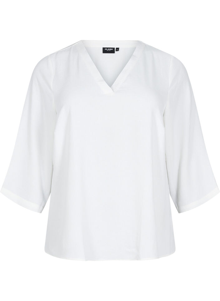 Blouse with 3/4 sleeves, Vanilla, Packshot image number 0