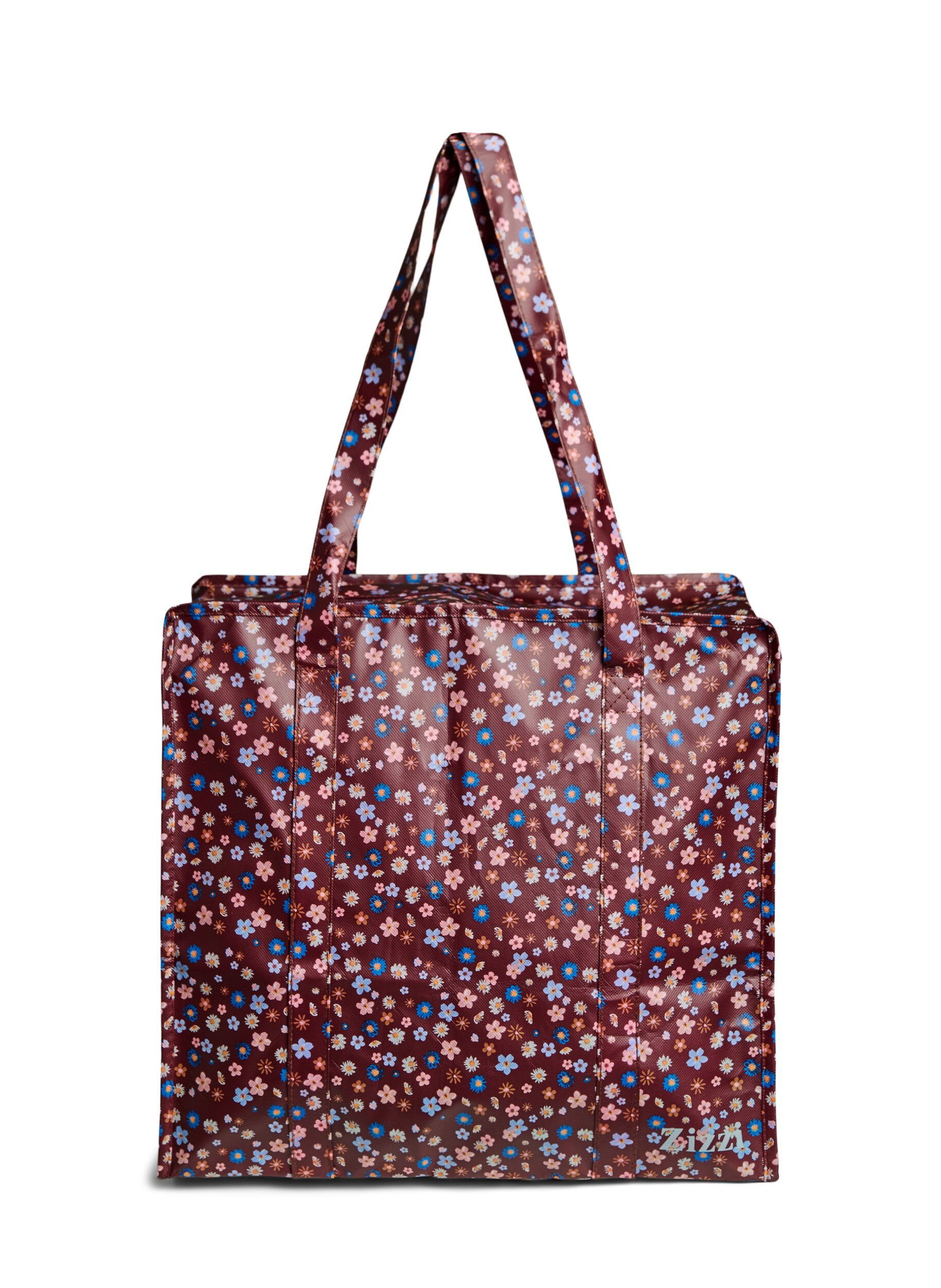 Zizzifashion Shopping bag with zipper, Brown, Packshot image number 1